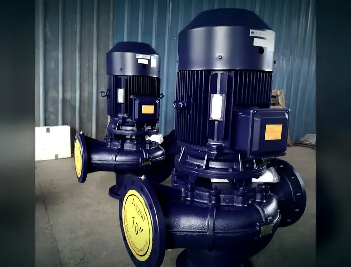 Inline centrifugal pumps